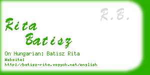 rita batisz business card